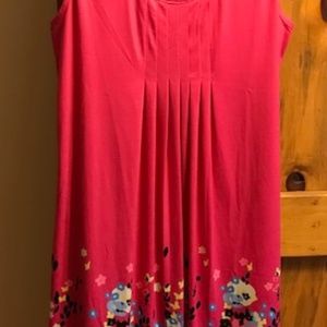 Soft Sleeveless Summer Dress w/pleated front